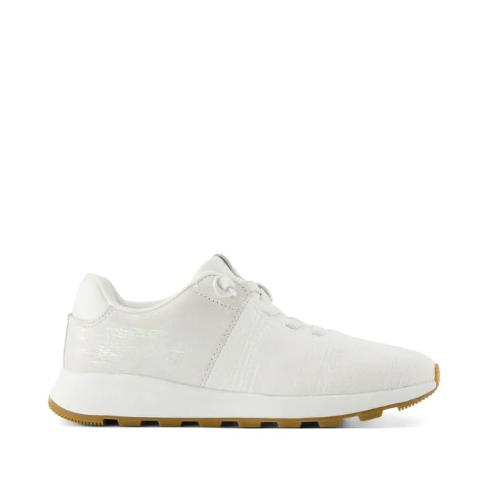Toms Sneakers TRVL LITE Cabrillo Sneaker Water Repellent White Textured Jacquard And Iridescent Suede 8211 Women