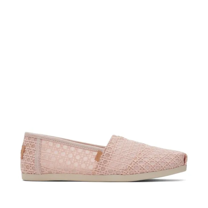 Toms TOMS Classics Alpargata Cloudbound Ballet Pink Basket Weave Lace 8211 Women Toms TOMS Classics Alpargata Cloudbound Ballet Pink Basket Weave Lace 8211 Women