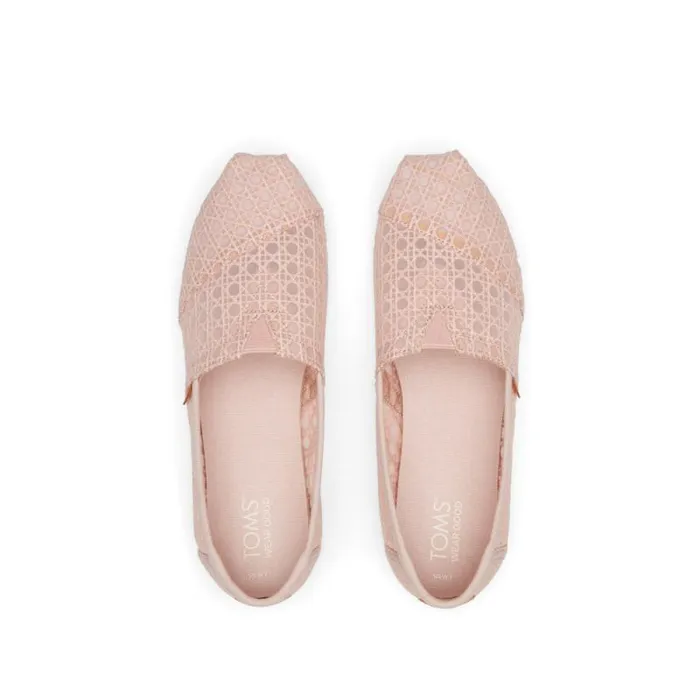 Toms TOMS Classics Alpargata Cloudbound Ballet Pink Basket Weave Lace 8211 Women Toms TOMS Classics Alpargata Cloudbound Ballet Pink Basket Weave Lace 8211 Women