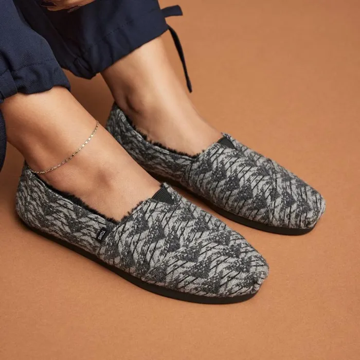 Toms TOMS Classics Alpargata Cloudbound Black Cozy Global Woven 8211 Women Toms TOMS Classics Alpargata Cloudbound Black Cozy Global Woven 8211 Women