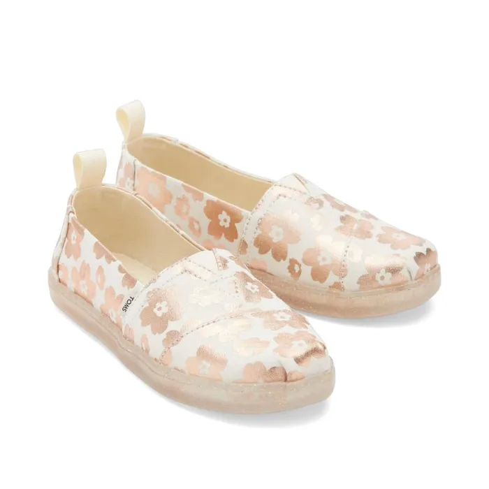 Toms TOMS Classics Alpargata Kids Shoe Ojai Foil Floral 8211 KidsWomen Toms TOMS Classics Alpargata Kids Shoe Ojai Foil Floral 8211 KidsWomen