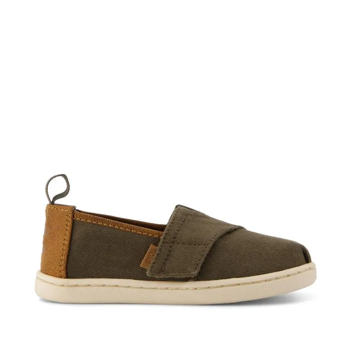 Toms TOMS Classics Alpargata Toddler Shoe Canteen Green Vintage Twill 8211 KidsWomen Toms TOMS Classics Alpargata Toddler Shoe Canteen Green Vintage Twill 8211 KidsWomen