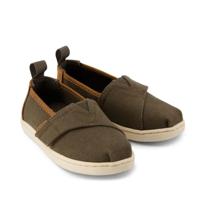 Toms TOMS Classics Alpargata Toddler Shoe Canteen Green Vintage Twill 8211 KidsWomen Toms TOMS Classics Alpargata Toddler Shoe Canteen Green Vintage Twill 8211 KidsWomen
