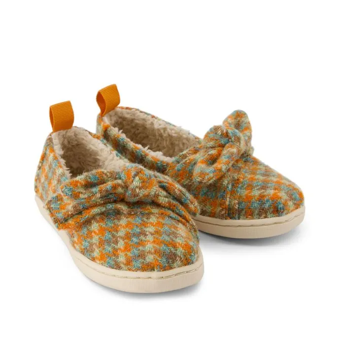 Toms TOMS Classics Alpargata Toddler Shoe Multi Cozy Houndstooth With Bow 8211 KidsWomen