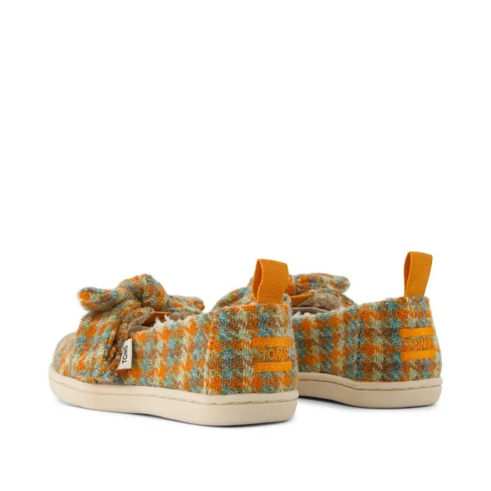 Toms TOMS Classics Alpargata Toddler Shoe Multi Cozy Houndstooth With Bow 8211 KidsWomen