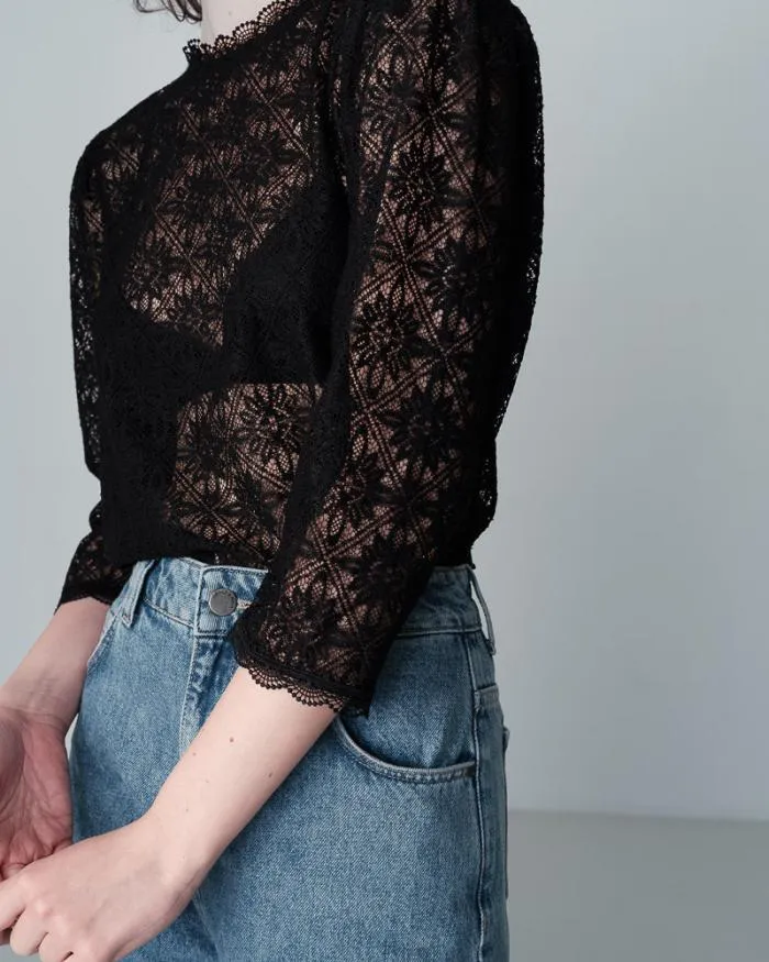 TOP NOIR NAVY Shop Grace and Mila 34 Sleeves Tshirts