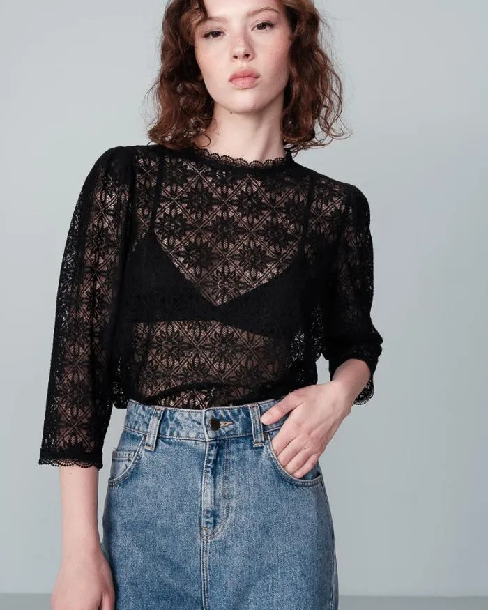 TOP NOIR NAVY Shop Grace and Mila 34 Sleeves Tshirts