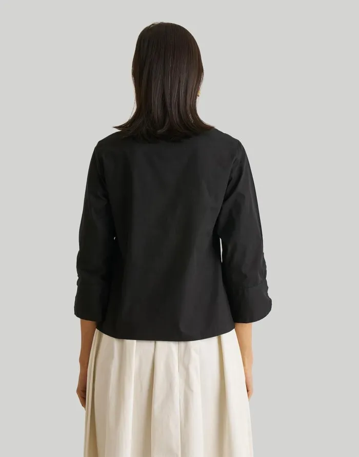 Tops and Shirts Women Madewell Reistor Front Twist Top Black