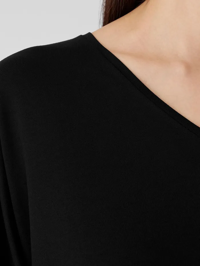 Tops and Tees Women Eileen Fisher Fine Jersey DolmanSleeve Top Black