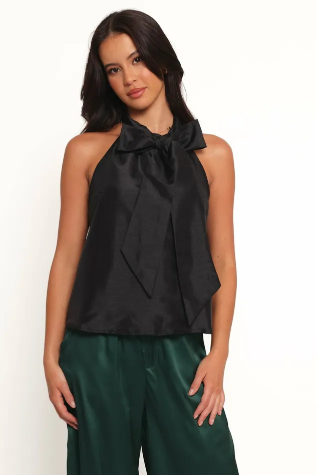 Tops Faith Bow Top Black 8211 Petal and Pup Women