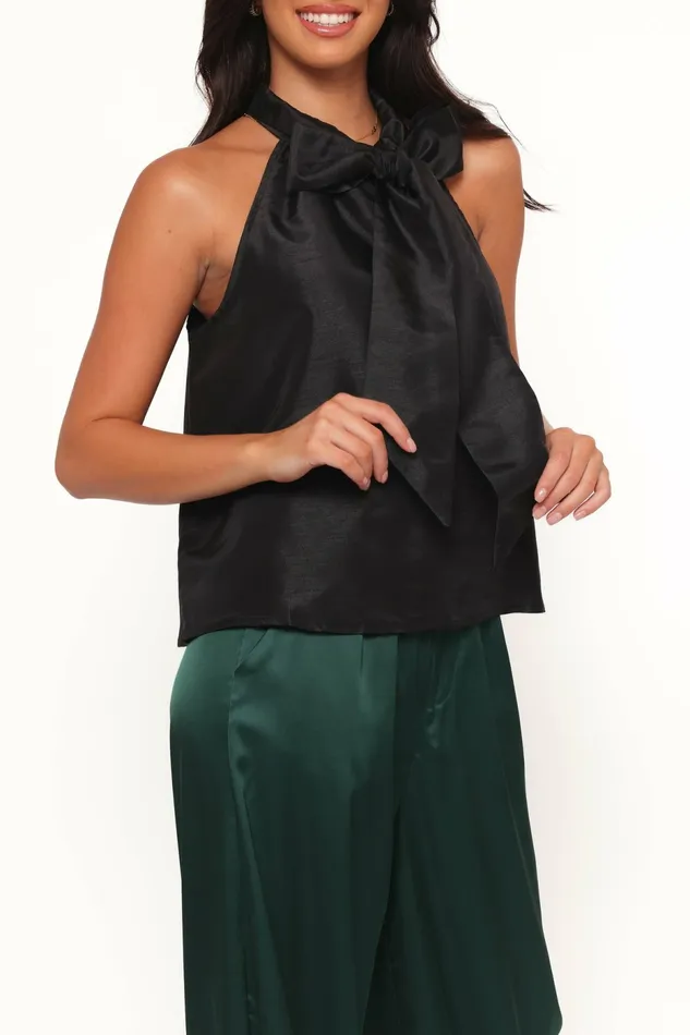 Tops Faith Bow Top Black 8211 Petal and Pup Women