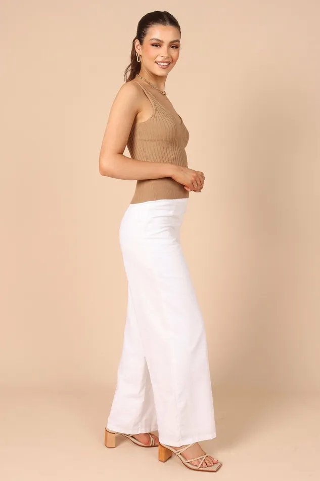 Tops Gemma V Neck Tank Top Camel Petal and Pup Women