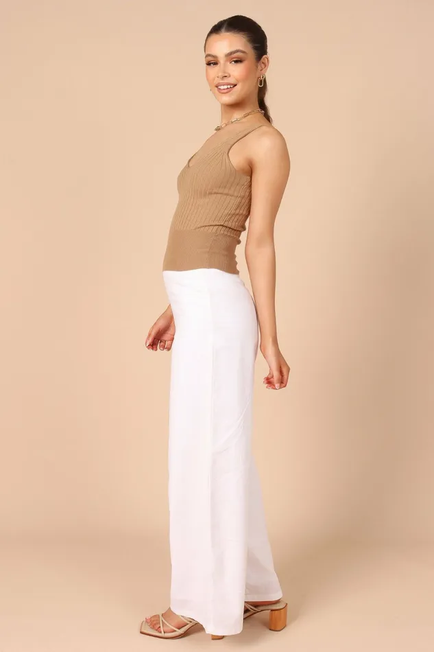 Tops Gemma V Neck Tank Top Camel Petal and Pup Women