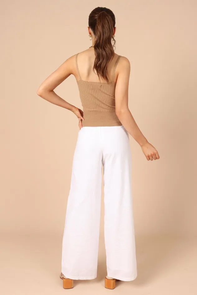 Tops Gemma V Neck Tank Top Camel Petal and Pup Women