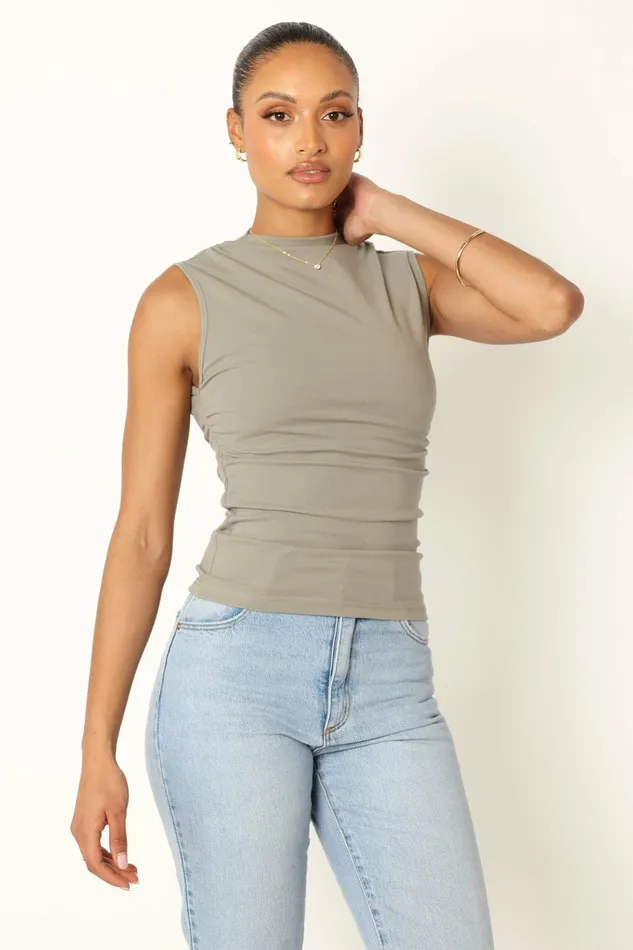 Tops Nissa Top Olive Petal and Pup Women