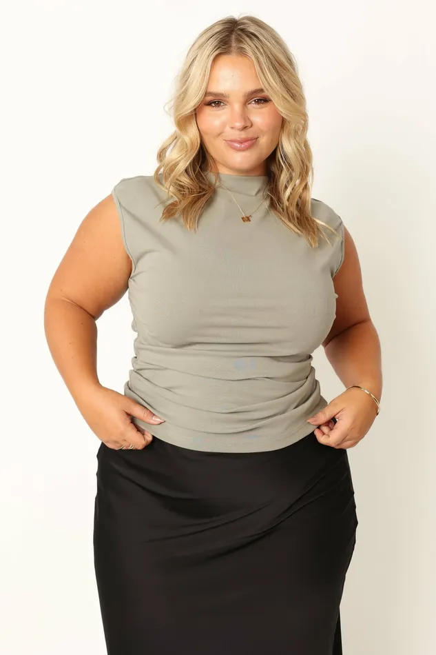 Tops Nissa Top Olive Petal and Pup Women
