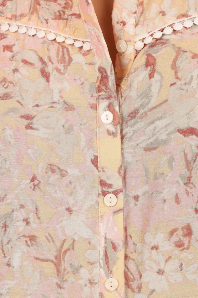 Tops Women Petal and Pup Floria Top Beige Floral