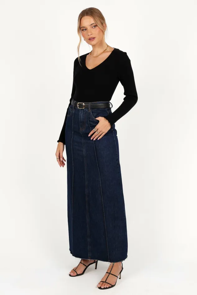 Tops Women Petal and Pup Kirsten Knit Top Black