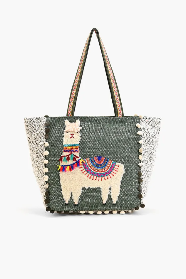 Totes Embellished Shopper Tote Lama 8211 America and Beyond Women