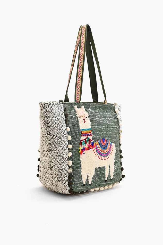 Totes Embellished Shopper Tote Lama 8211 America and Beyond Women
