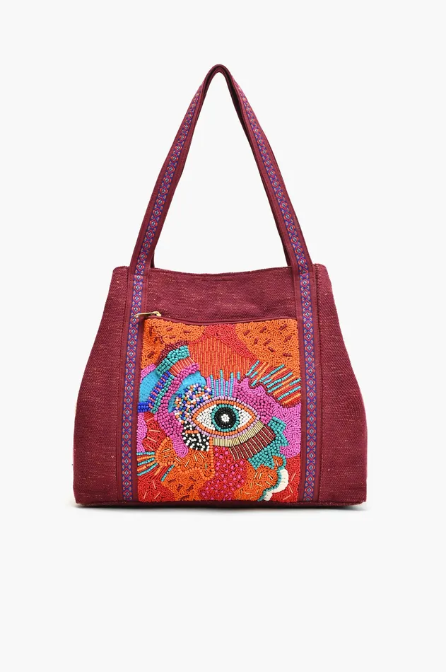 Totes Women Crimson Evil Eye Day Tote America and Beyond