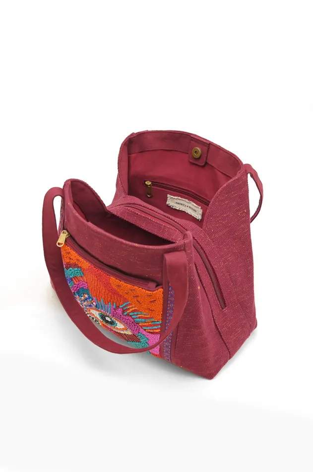 Totes Women Crimson Evil Eye Day Tote America and Beyond