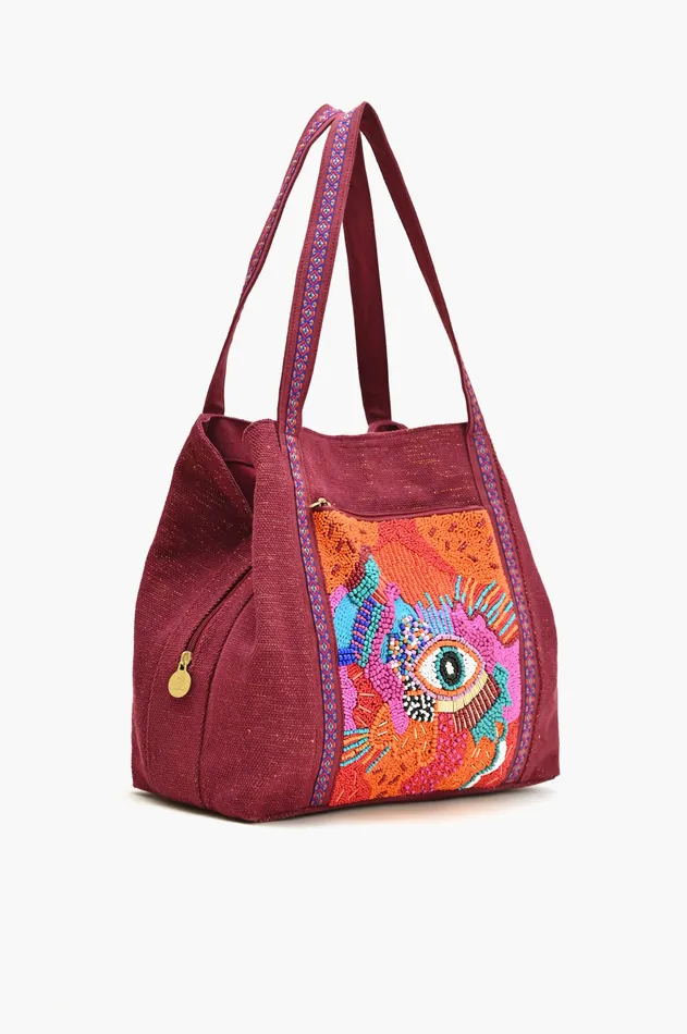 Totes Women Crimson Evil Eye Day Tote America and Beyond
