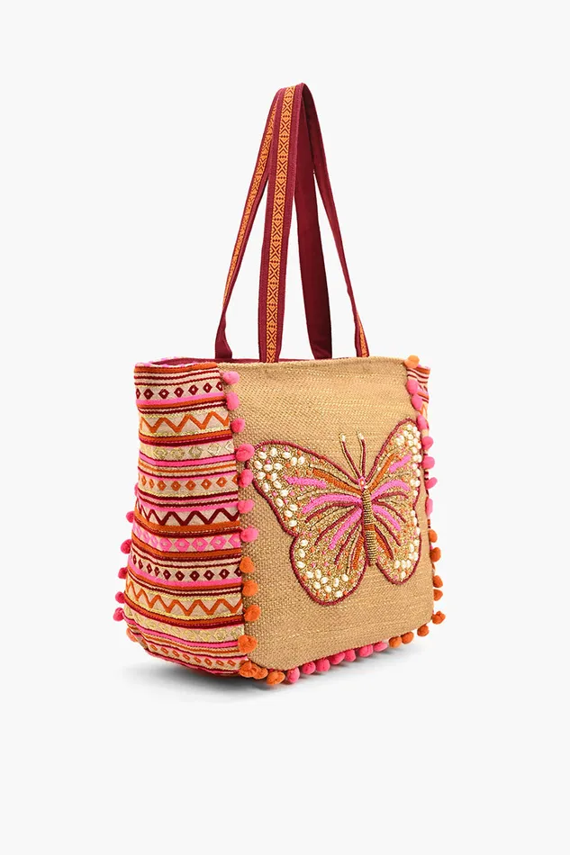 Totes Women Embellished Shopper Tote Butterfly America and Beyond