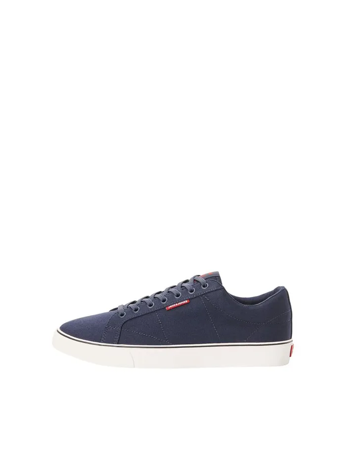 Trainers JACK and JONES Mens LOGO CANVAS SNEAKERS Blue Navy Blazer Near Me