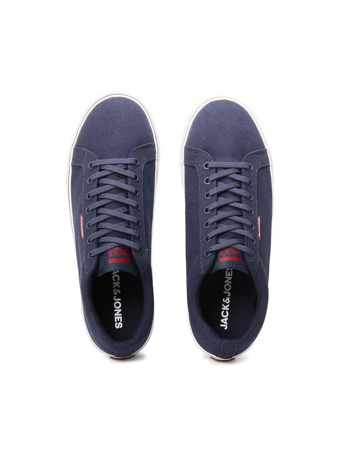 Trainers JACK and JONES Mens LOGO CANVAS SNEAKERS Blue Navy Blazer Near Me