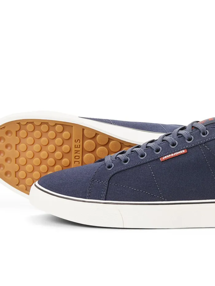 Trainers JACK and JONES Mens LOGO CANVAS SNEAKERS Blue Navy Blazer Near Me