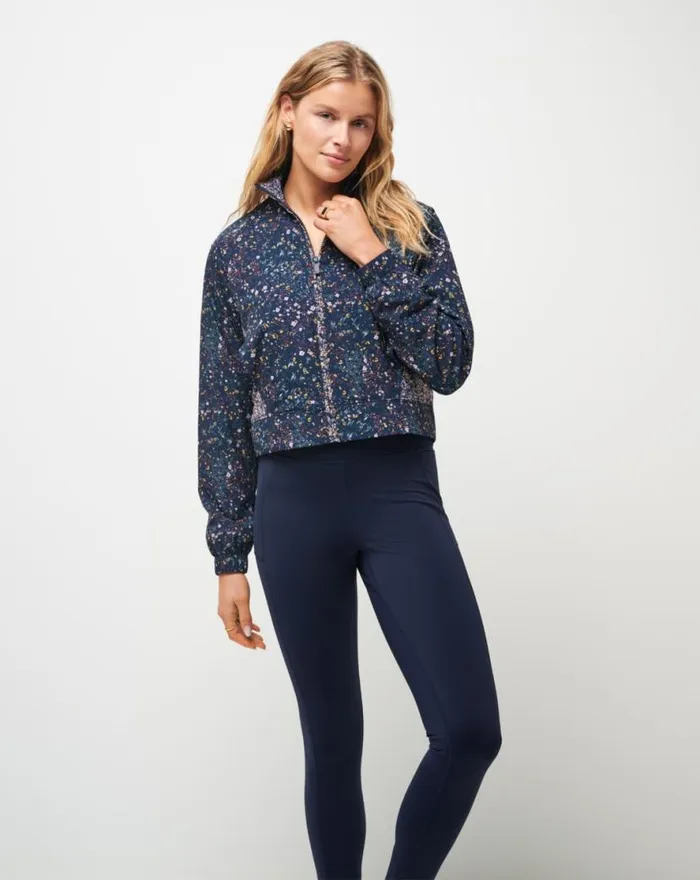 TravisMathew BALANCING ACT FULL ZIP Navy Blazer Multi Women Jackets TravisMathew BALANCING ACT FULL ZIP Navy Blazer Multi Women Jackets