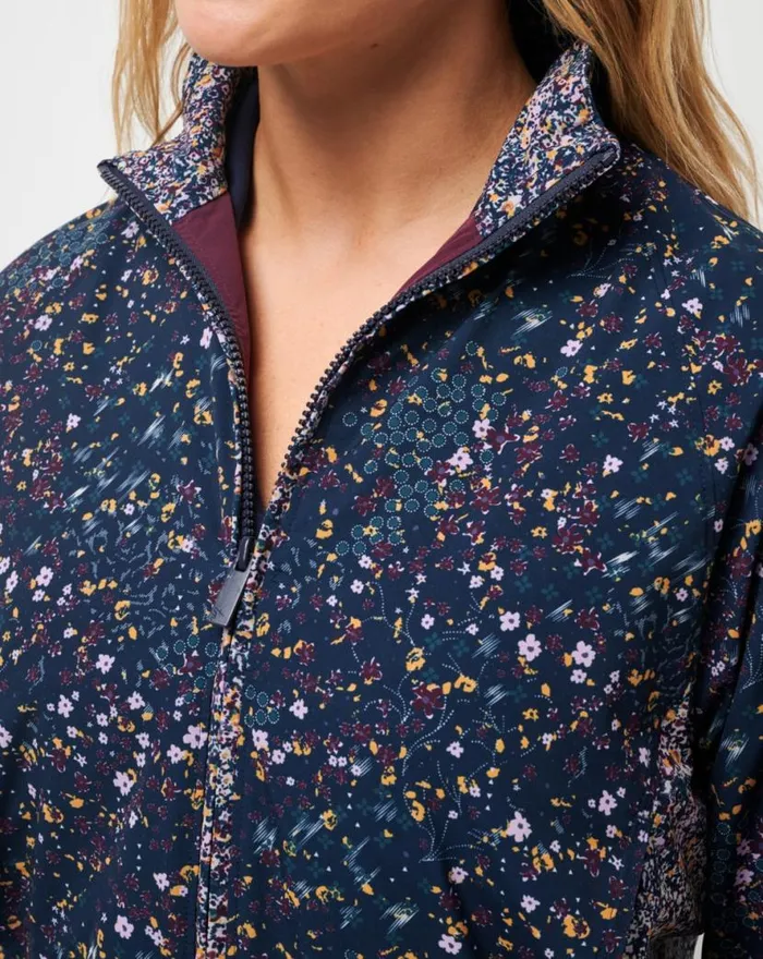 TravisMathew BALANCING ACT FULL ZIP Navy Blazer Multi Women Jackets TravisMathew BALANCING ACT FULL ZIP Navy Blazer Multi Women Jackets