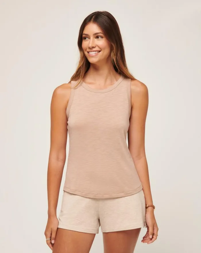 TravisMathew CLOUD JERSEY TANK Natural Women Tees