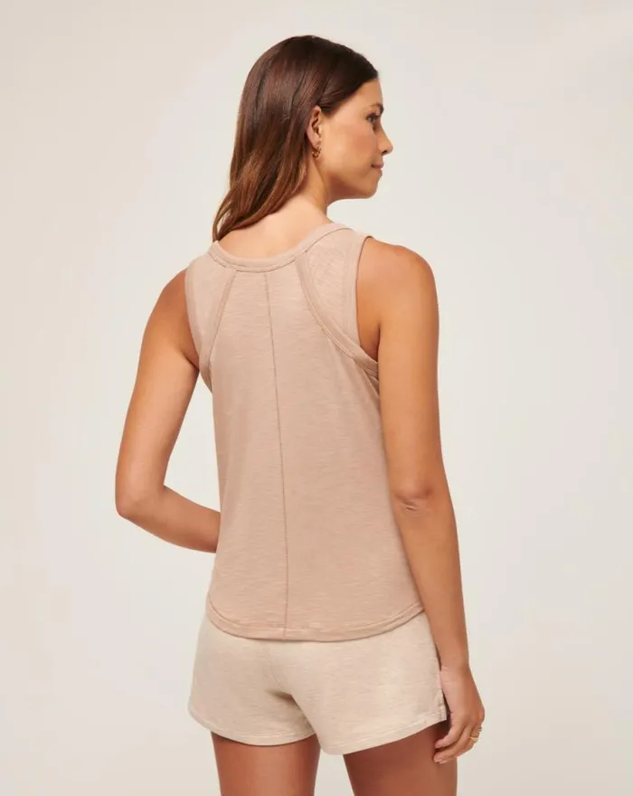 TravisMathew CLOUD JERSEY TANK Natural Women Tees TravisMathew CLOUD JERSEY TANK Natural Women Tees