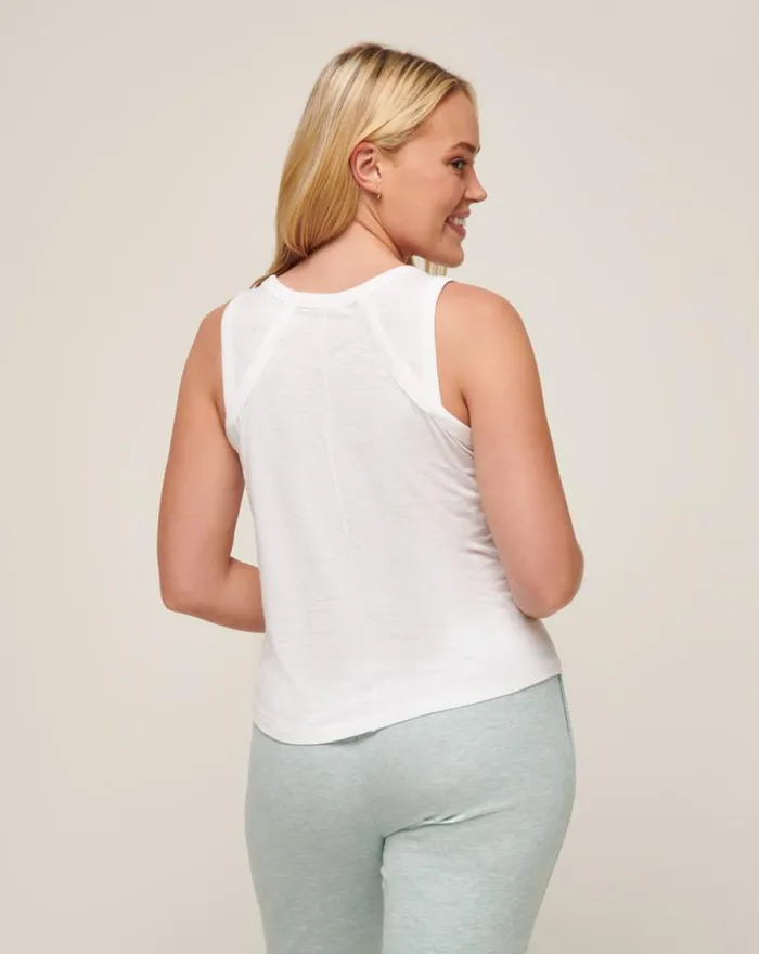 TravisMathew CLOUD JERSEY TANK White Women Tees