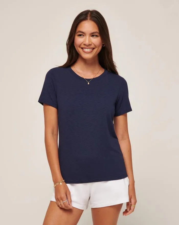 TravisMathew CLOUD JERSEY TEE Navy Women Tees