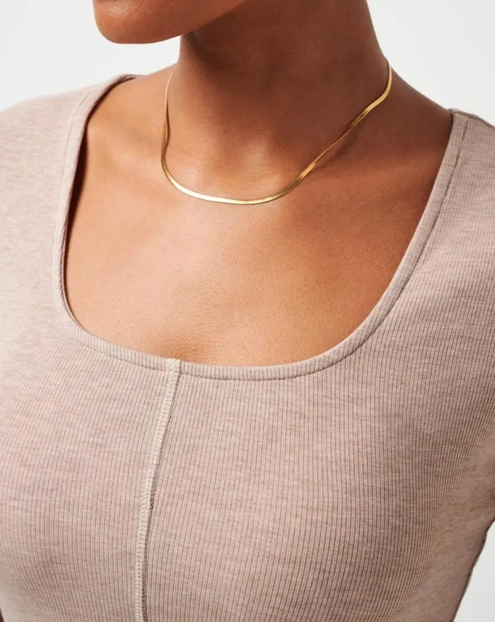 TravisMathew CLOUD RIB TRANQUILITY TEE Heather Almondine Women Shirts and Tops TravisMathew CLOUD RIB TRANQUILITY TEE Heather Almondine Women Shirts and Tops