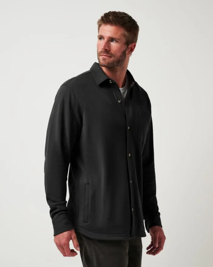 TravisMathew CLOUD SHIRT JACKET Black Men ButtonUps