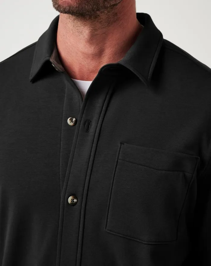 TravisMathew CLOUD SHIRT JACKET Black Men ButtonUps