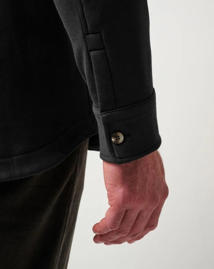 TravisMathew CLOUD SHIRT JACKET Black Men ButtonUps