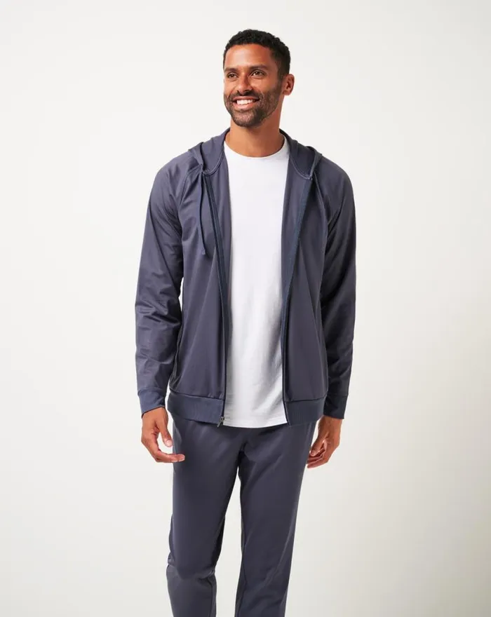 TravisMathew CLOUD TRACK JACKET Navy Men Jackets TravisMathew CLOUD TRACK JACKET Navy Men Jackets