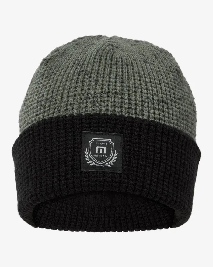 TravisMathew CLOUD WAFFLE BEANIE Dark Olive MenWomen Beanies