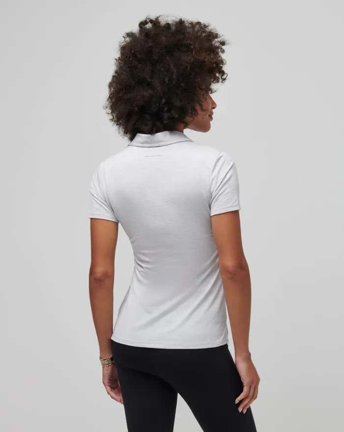 TravisMathew FEATHERWEIGHT ACTIVE POLO Heather Light Grey Women Polos