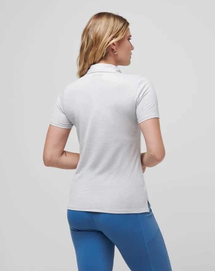 TravisMathew FEATHERWEIGHT ACTIVE POLO Heather Light Grey Women Polos