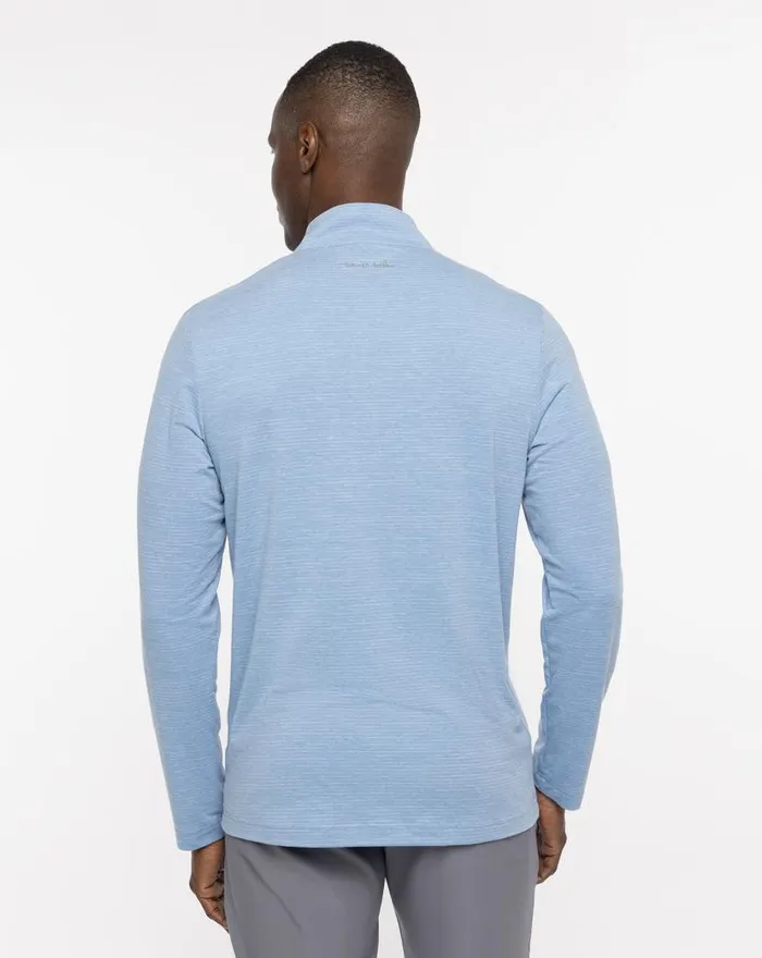 TravisMathew HAVASU 20 QUARTER ZIP Heather Blue Men Quarter Zips