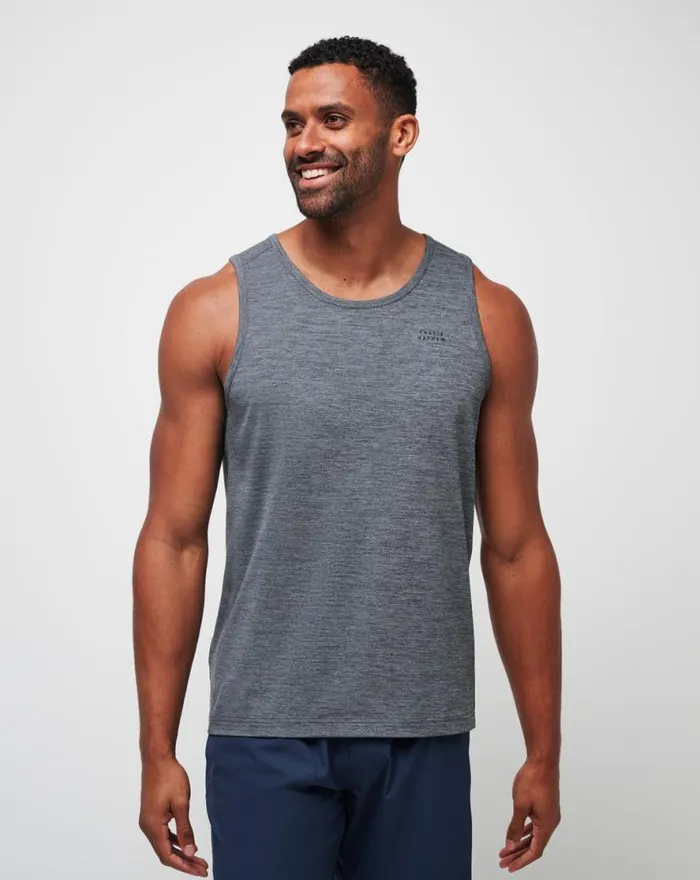 TravisMathew HEATER PRO TANK Heather Grey Men Tees
