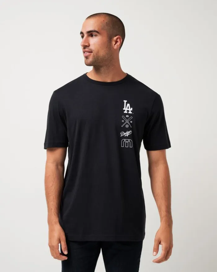 TravisMathew LOS ANGELES DODGERS SUNSET SLAM TEE Black Men Tees