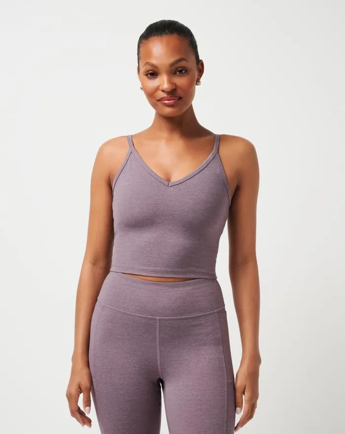 TravisMathew MORNING INTERVAL MOVEKNIT TANK Heather Moonscape Women Shirts and Tops TravisMathew MORNING INTERVAL MOVEKNIT TANK Heather Moonscape Women Shirts and Tops