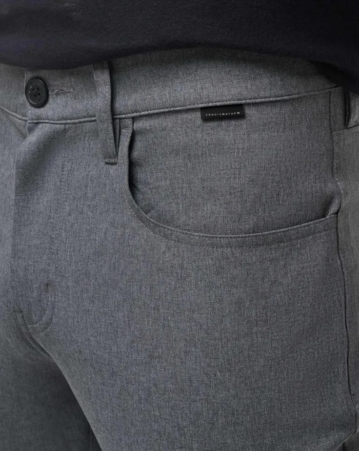TravisMathew OPEN TO CLOSE PANT Heather Dark Grey Men Pants TravisMathew OPEN TO CLOSE PANT Heather Dark Grey Men Pants